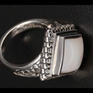 Michael Dawkins Sterling Sliver & Mother of Pearl Ring